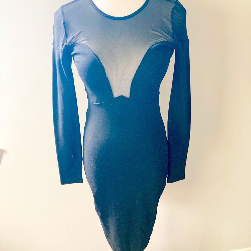 Nasty Gal mesh black dress